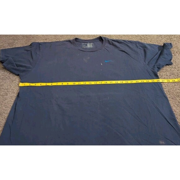 Vintage Y2k Men's Nike Swim Distressed Blue Short Sleeve T-Shirt Men's 2XL - Picture 6 of 7